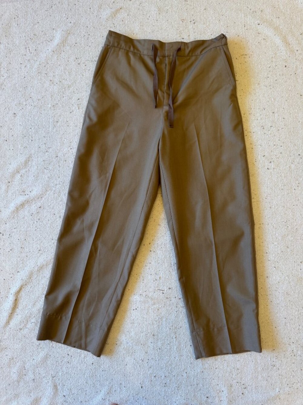 Soeur Size 6 Tan High Rise Tailored Straight Leg Trousers